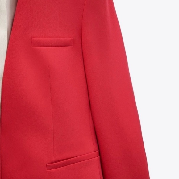 Zara Red Blazer Suit Jacket - Picture 5 of 8